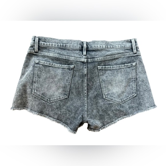 FRAME Denim Le Cutoff Frayed Hem Shorts Silver Strike Dark Grey Size 29 - Picture 6 of 8